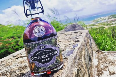 Rum bottle on St Martin wall