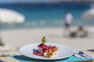 View from an Orient Beach restaurant